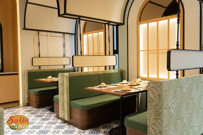 Không gian nhà hàng cơm tấm sài gòn 1970s