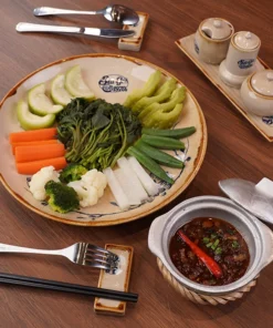 Rau củ quả luộc chấm kho quẹt